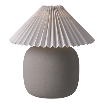 Boulder bordlampe 29 cm grey-pleated white - Lampefod  - Scandi Living
