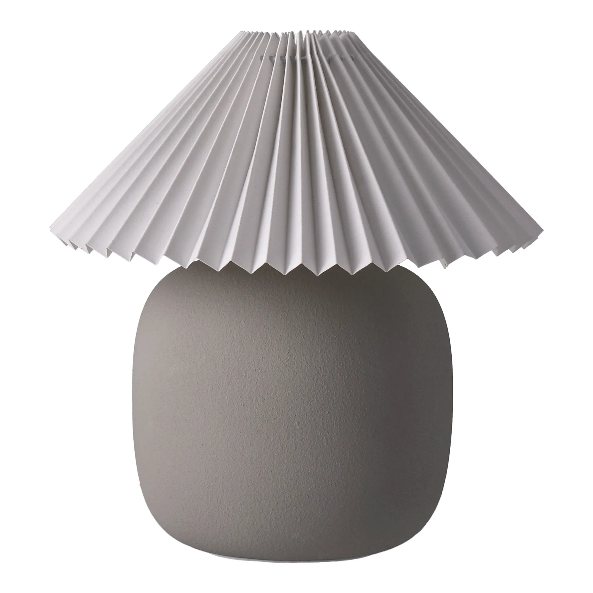Boulder bordlampe 29 cm grey-pleated white Scandi Living