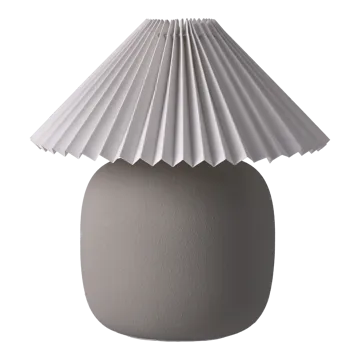 Boulder bordlampe 29 cm grey-pleated white - undefined - Scandi Living