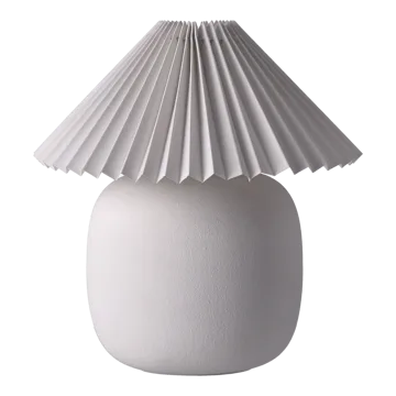 Boulder bordlampe 29 cm white-pleated white - undefined - Scandi Living