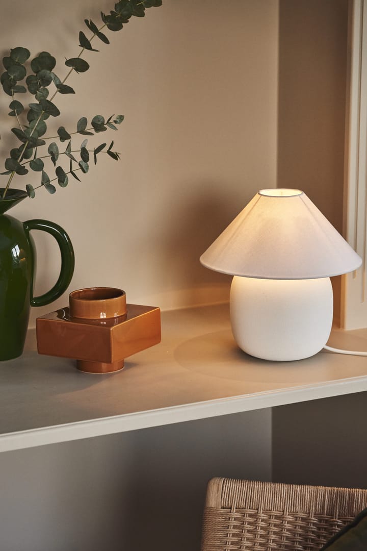 Boulder bordlampe 29 cm white-white Scandi Living