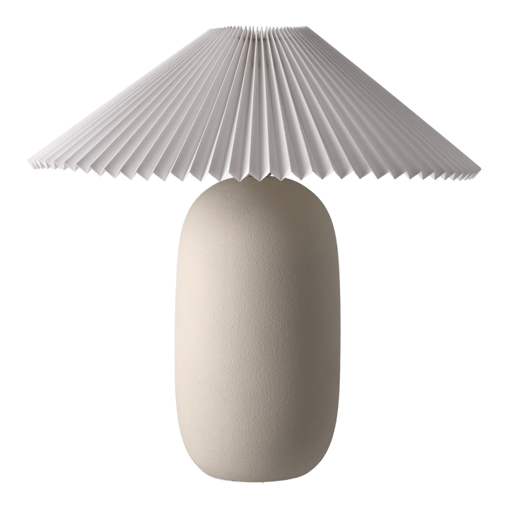 Boulder bordlampe 48 cm beige-pleated white Scandi Living