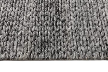 Braided uldtæppe mørkegrå  - 170x240 cm - Scandi Living