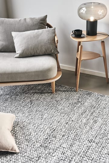 Braided uldtæppe mørkegrå  - 170x240 cm - Scandi Living