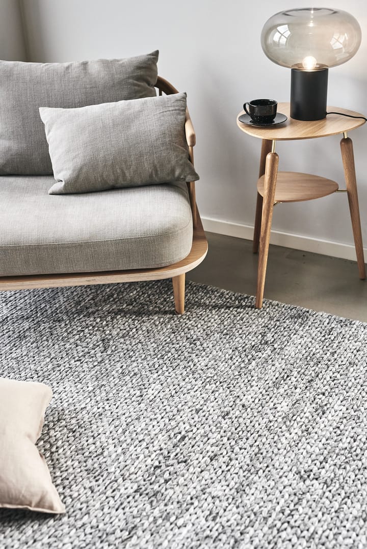Braided uldtæppe mørkegrå , 170x240 cm Scandi Living