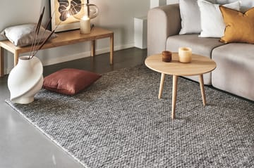 Braided uldtæppe naturgrå - 170x240 cm - Scandi Living