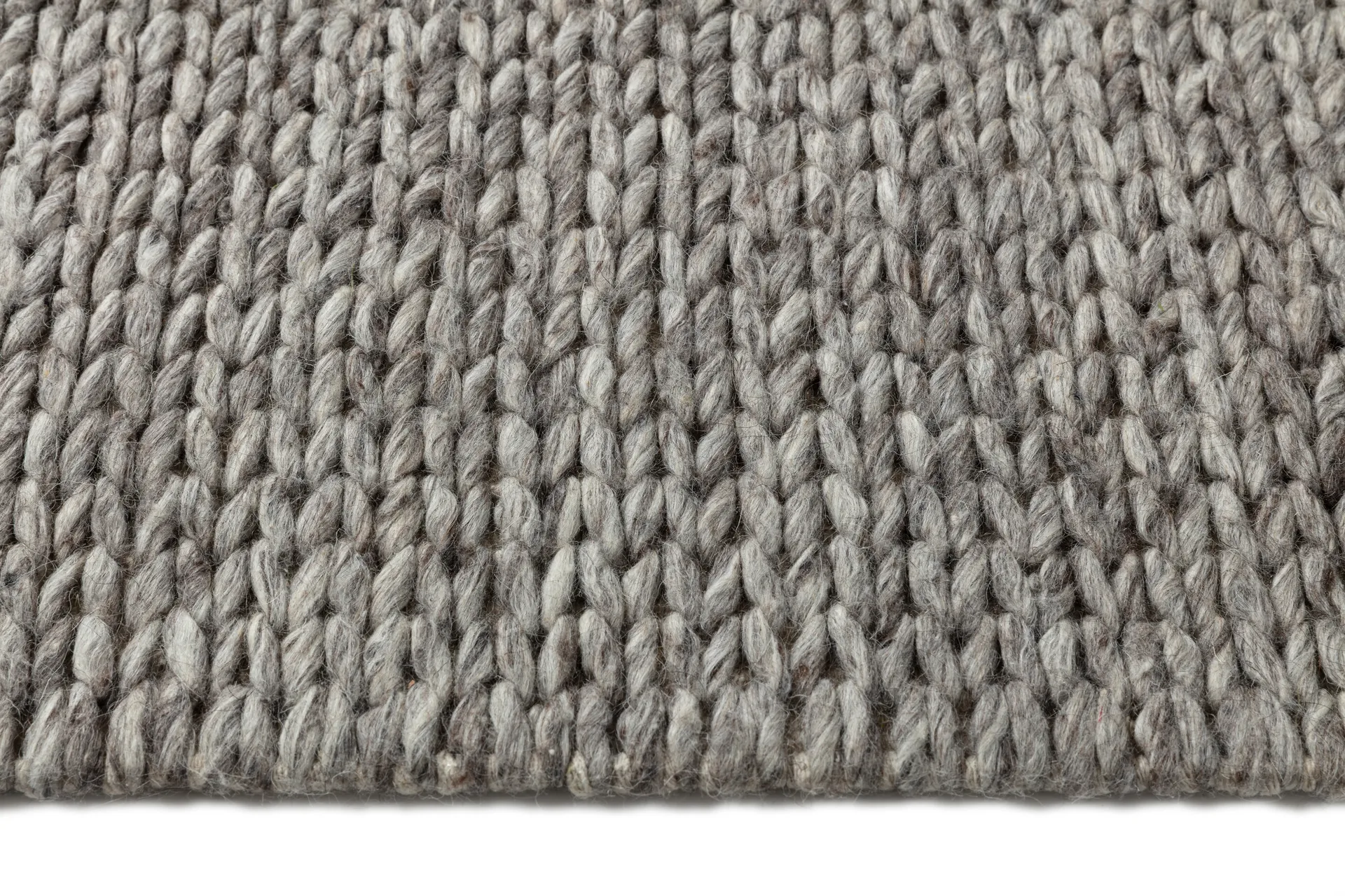Braided uldtæppe naturgrå, 200x300 cm Scandi Living