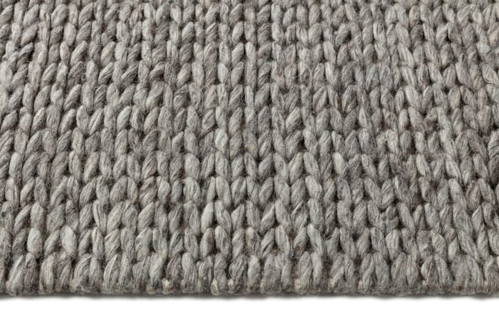 Braided uldtæppe naturgrå, 200x300 cm Scandi Living
