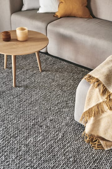 Braided uldtæppe naturgrå - 200x300 cm - Scandi Living