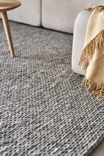 Braided uldtæppe naturgrå - 200x300 cm - Scandi Living