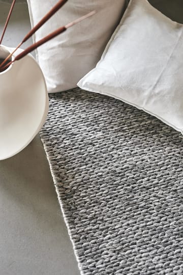 Braided uldtæppe naturgrå - 200x300 cm - Scandi Living