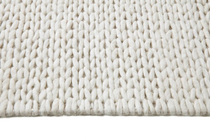 Braided uldtæppe naturhvid , 200x300 cm Scandi Living