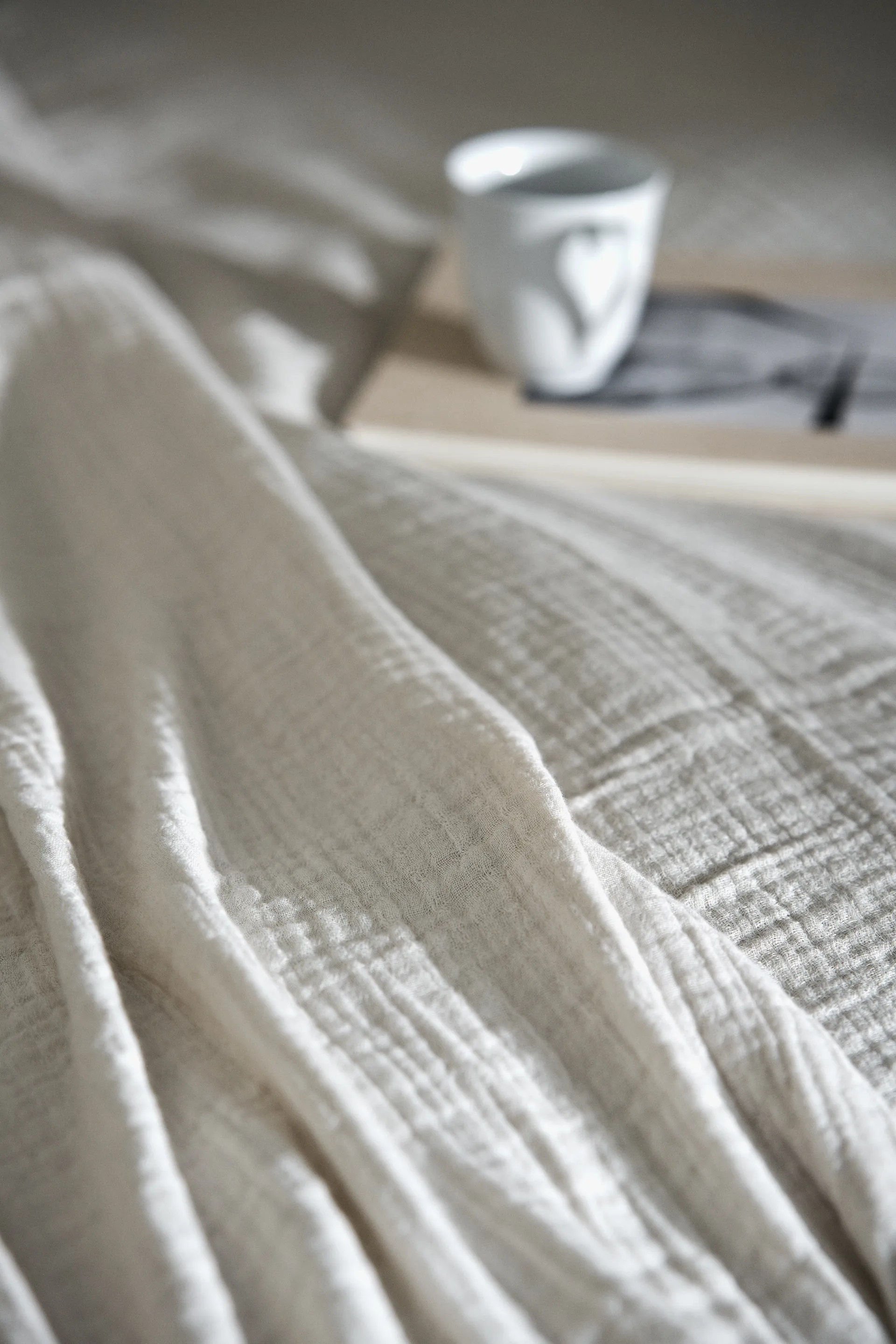Breeze sengetæppe 160x260 cm, Offwhite Scandi Living