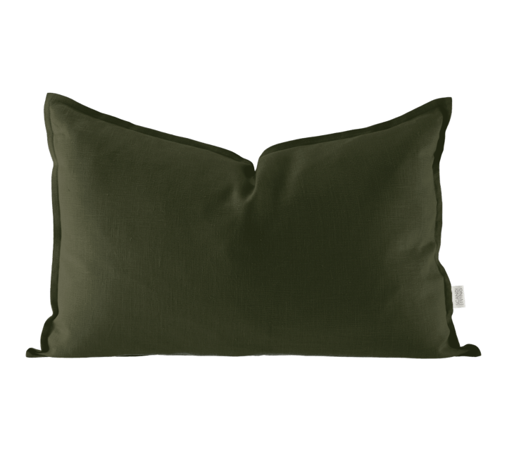 Calm pudebetræk hør 40x60 cm - Forest Green - Scandi Living