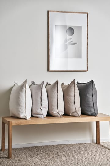 Calm pudebetræk hør 50x50 cm - Greige - Scandi Living