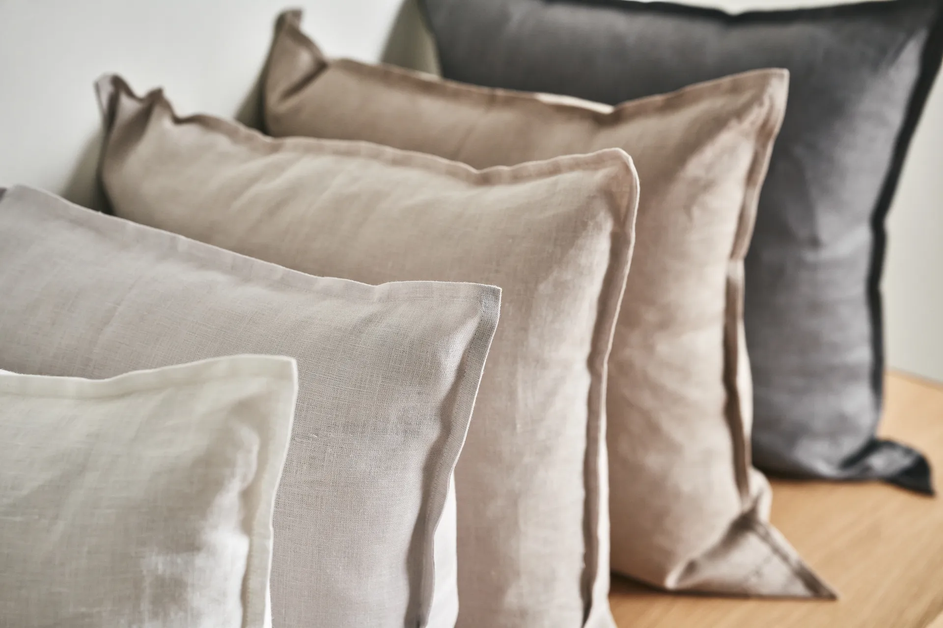 Calm pudebetræk hør 50x50 cm, Icy Grey Scandi Living