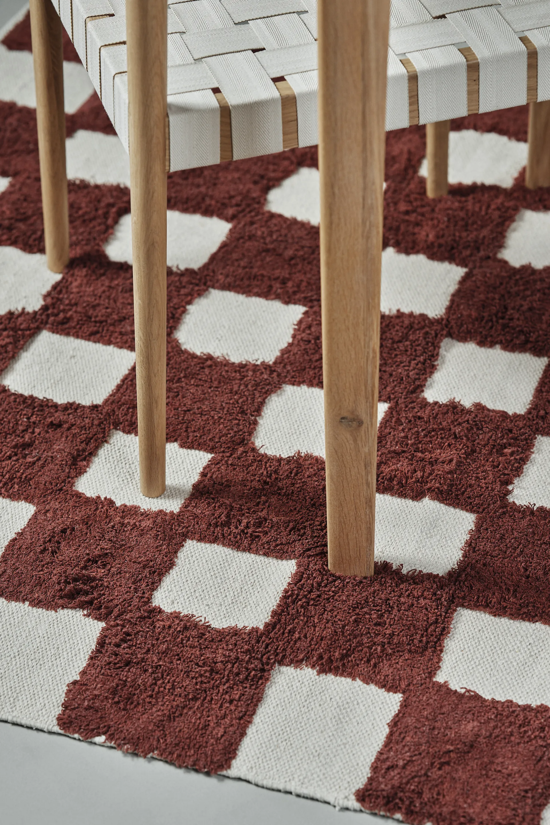 Checker Play tæppe 170x240 cm, Rust Scandi Living