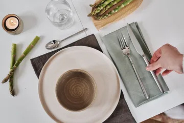 Clean servietter 45 x 45 cm 4-pak - dusty green - Scandi Living