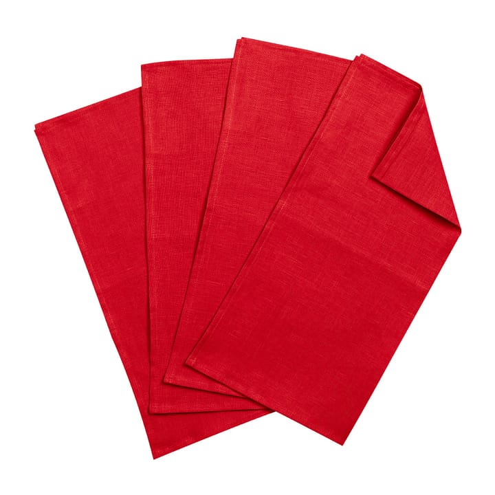 Clean servietter 45 x 45 cm 4-pak - Red - Scandi Living