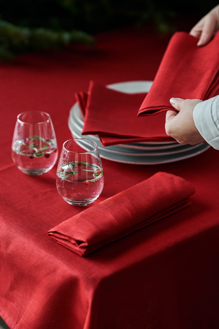 Clean servietter 45 x 45 cm 4-pak, Red Scandi Living