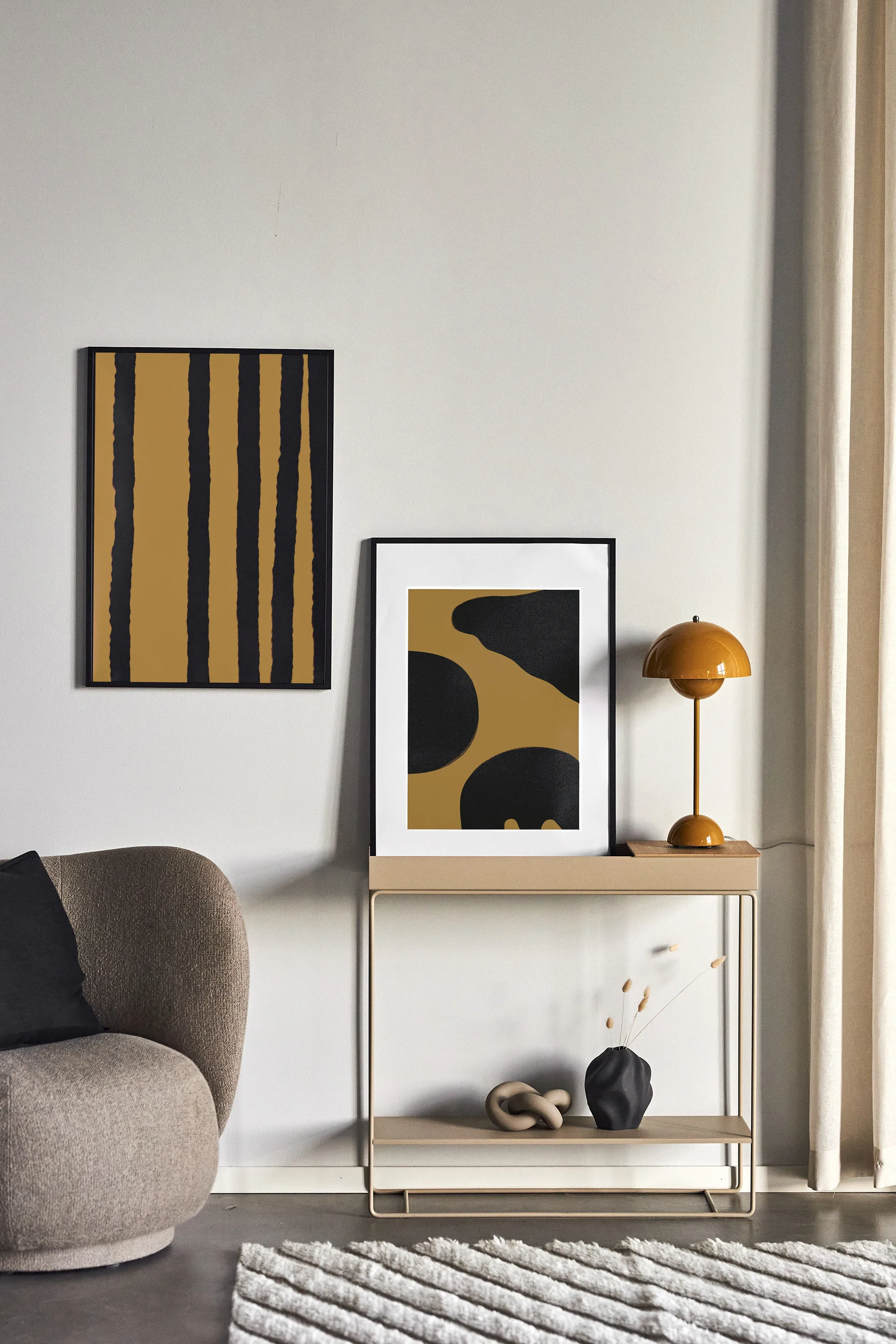 Contour plakat okker, 30x40 cm Scandi Living