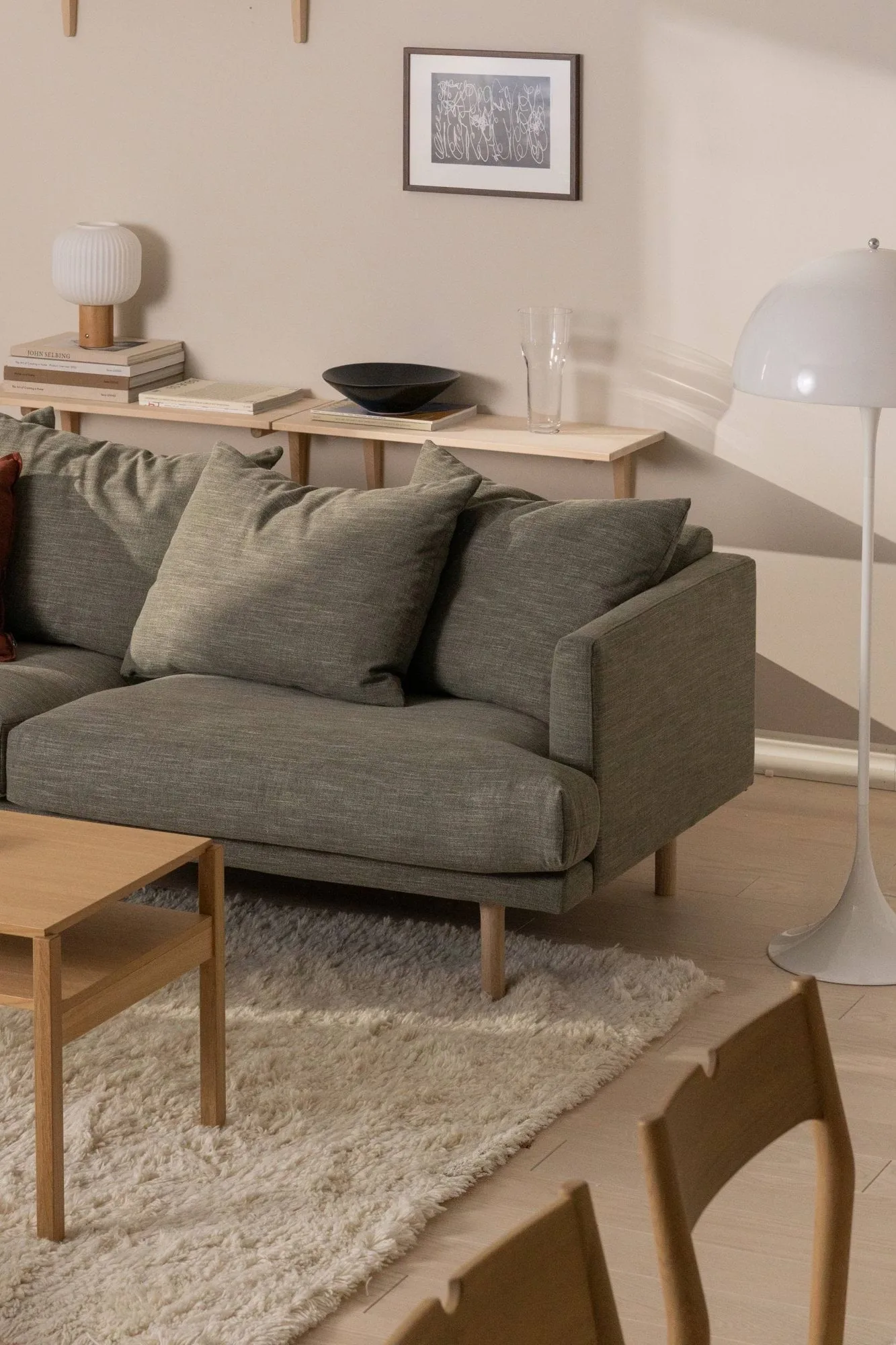Cozy uldtæppe naturhvid, 200x300 cm Scandi Living
