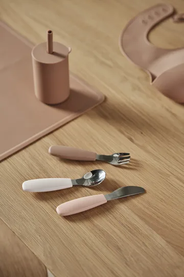 Dine bestiksæt silikone 3 dele - Blush - Scandi Living