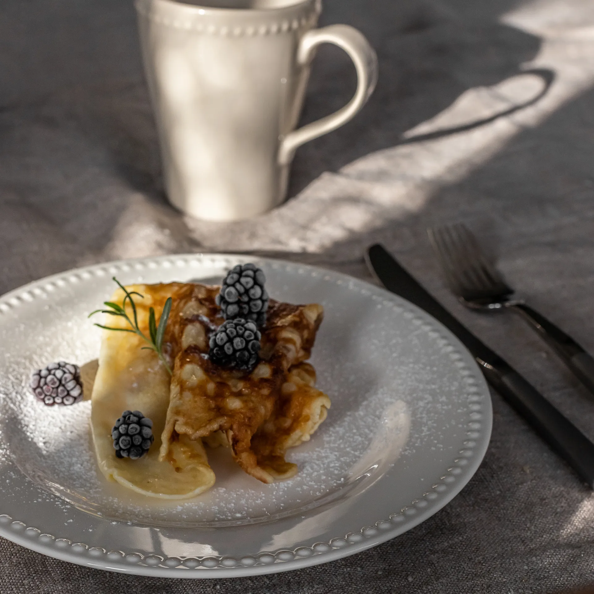 Dots lille tallerken 22 cm 4 stk., Cremehvid Scandi Living