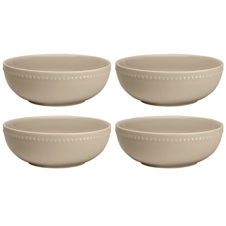 Dots morgenmadsskål 60 cl 4 stk. - Beige - Scandi Living
