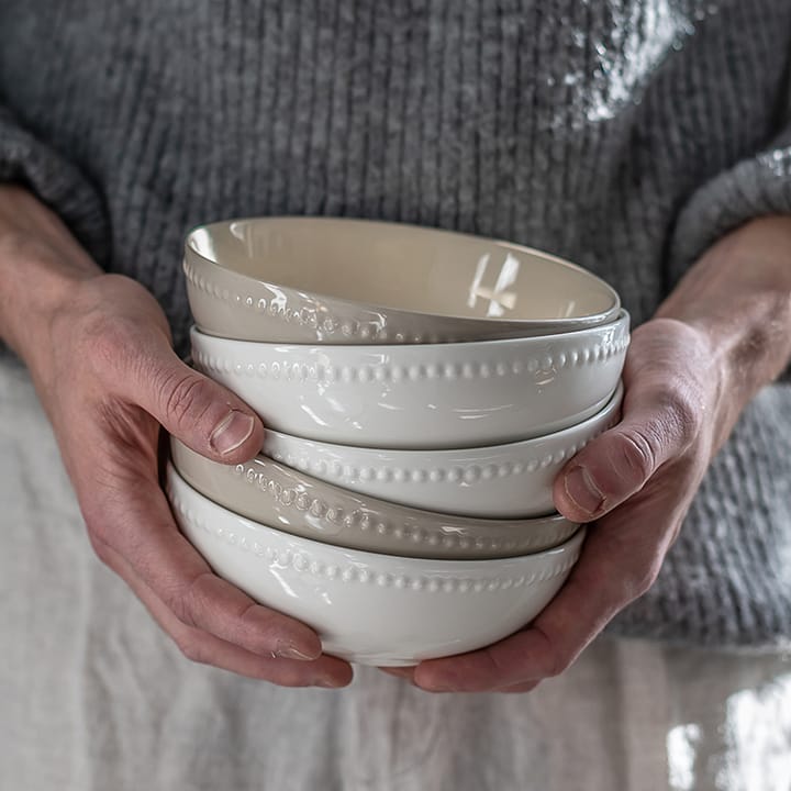 Dots morgenmadsskål 60 cl 4 stk., Beige Scandi Living