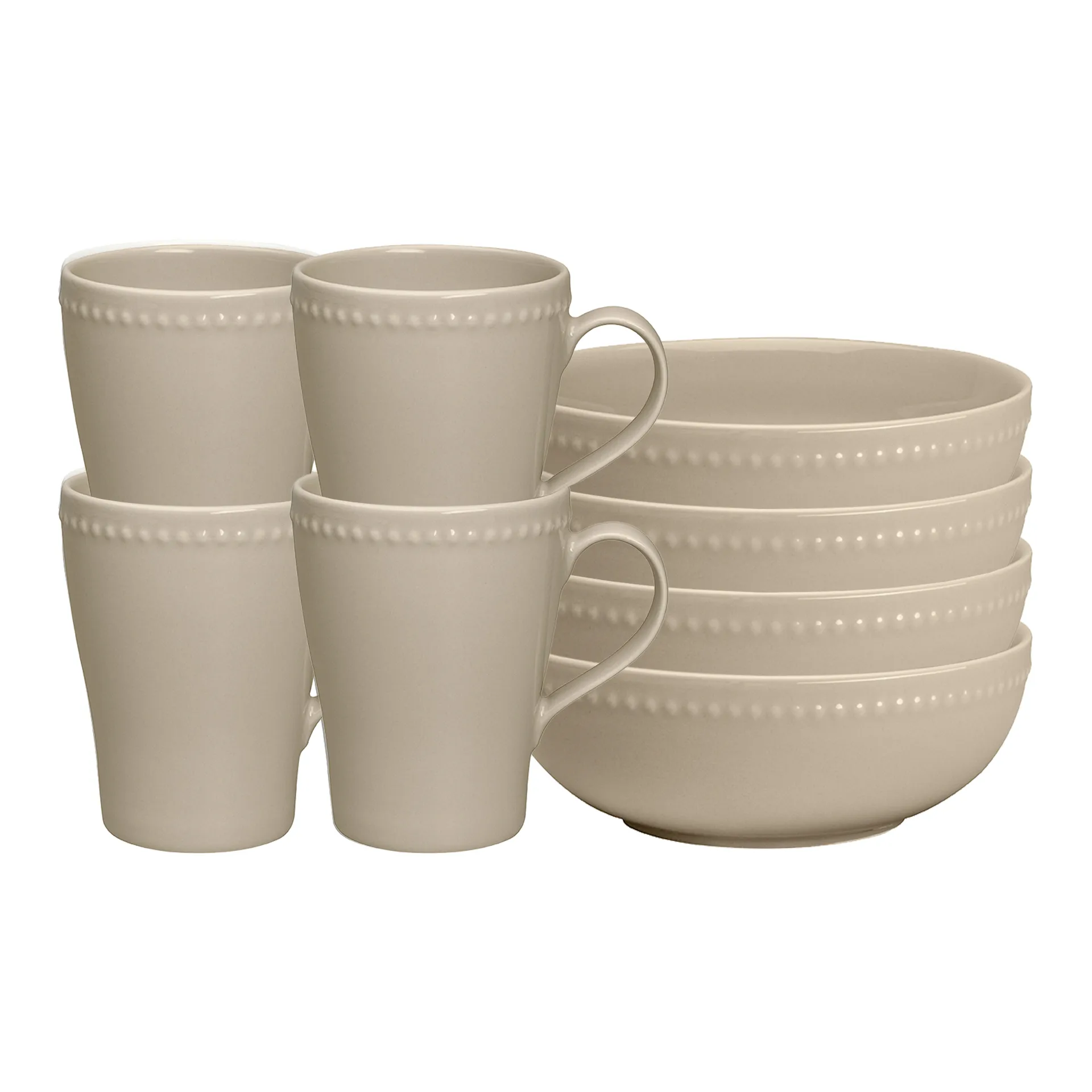 Dots morgenmadssæt, beige,  Scandi Living