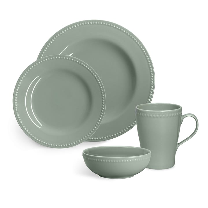 Dots tallerken 28 cm 4 stk., Grøn Scandi Living
