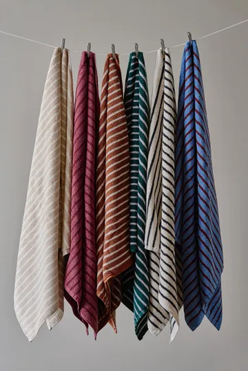 Drift badehåndklæde 100x150 cm - Hvid-sort - Scandi Living