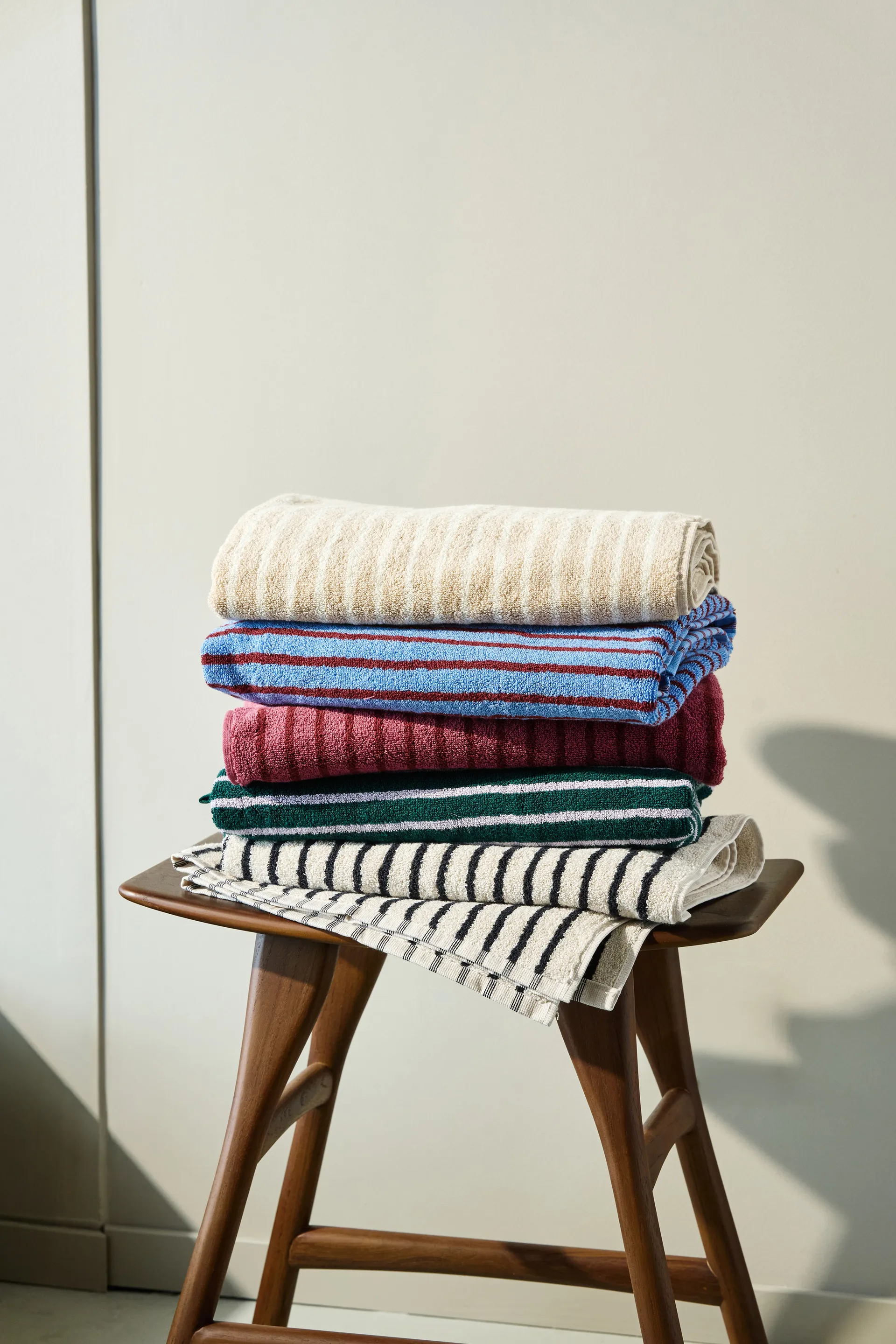 Drift badehåndklæde 70x140 cm, Beige-hvid Scandi Living