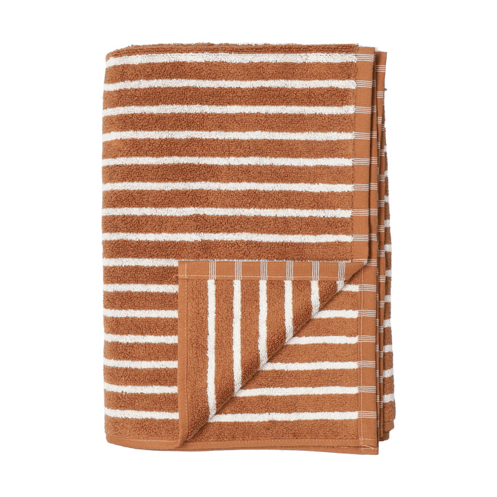 Drift badehåndklæde 70x140 cm - Brun-hvid - Scandi Living