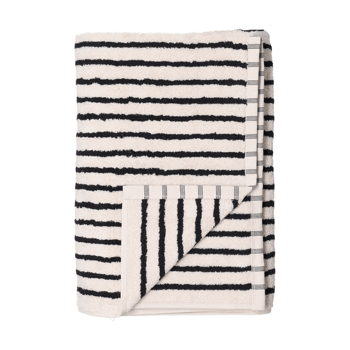 Drift badehåndklæde 70x140 cm - Hvid-sort - Scandi Living