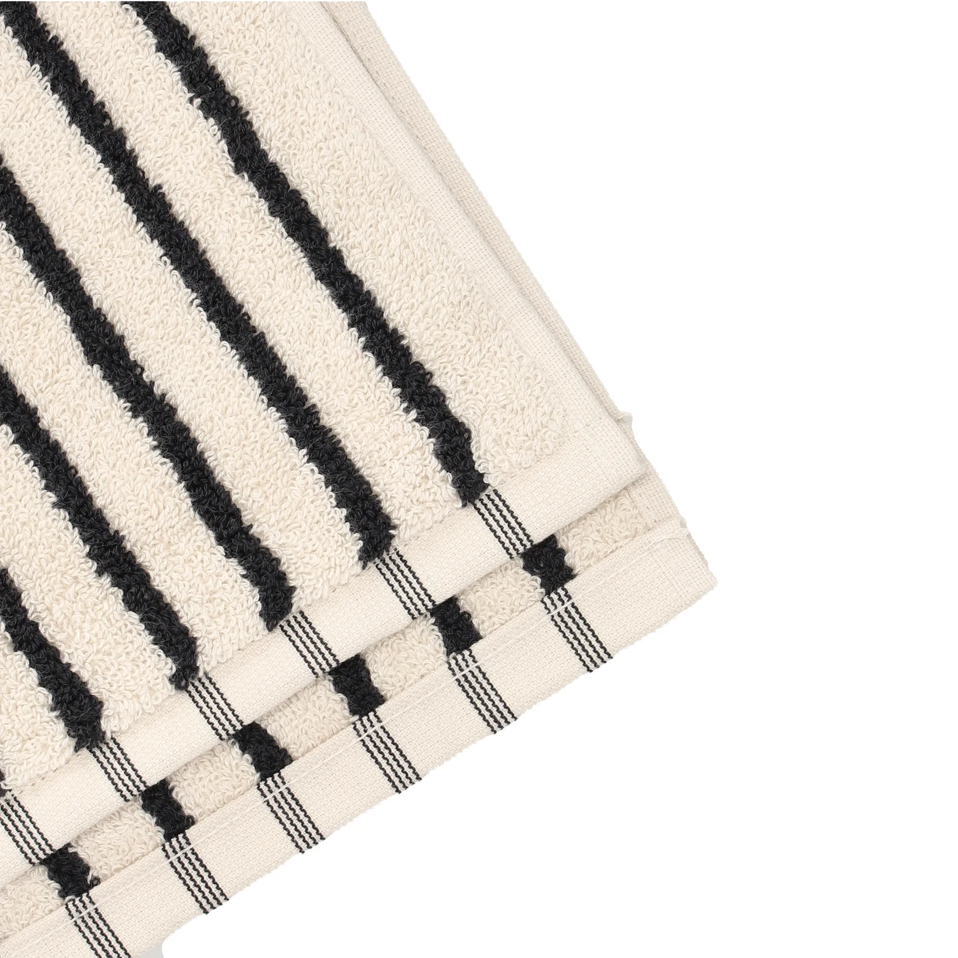 Drift badehåndklæde 70x140 cm, Hvid-sort Scandi Living