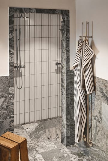 Drift badehåndklæde 70x140 cm - Hvid-sort - Scandi Living