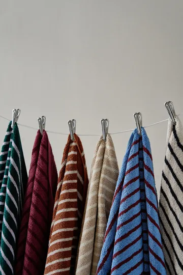 Drift badehåndklæder 100x150 cm 2-pak - Blå-rød - Scandi Living