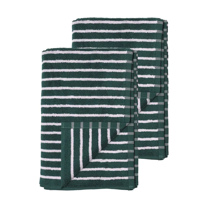 Drift badehåndklæder 100x150 cm 2-pak - Grøn-lilla - Scandi Living