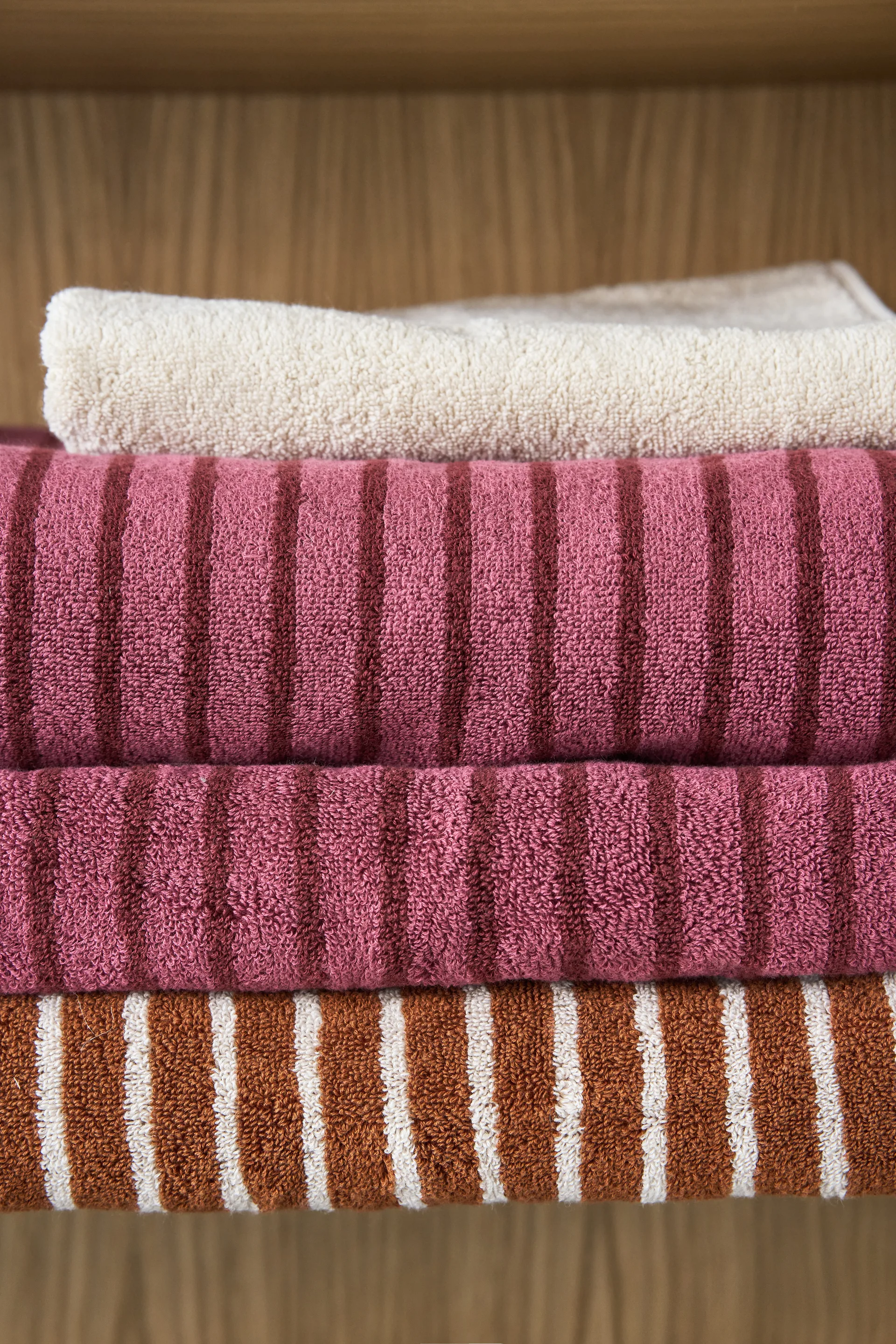 Drift badehåndklæder 100x150 cm 2-pak - Rosa-rød Scandi Living