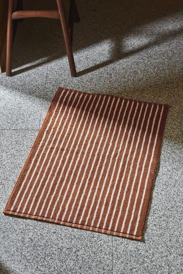 Drift bademåtte 50x70 cm - Brun-hvid - Scandi Living