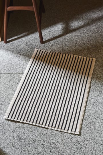 Drift bademåtte 50x70 cm - Hvid-sort - Scandi Living