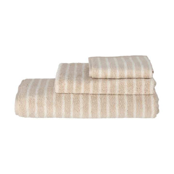 Drift håndklæde 30x50 cm, Beige-hvid Scandi Living
