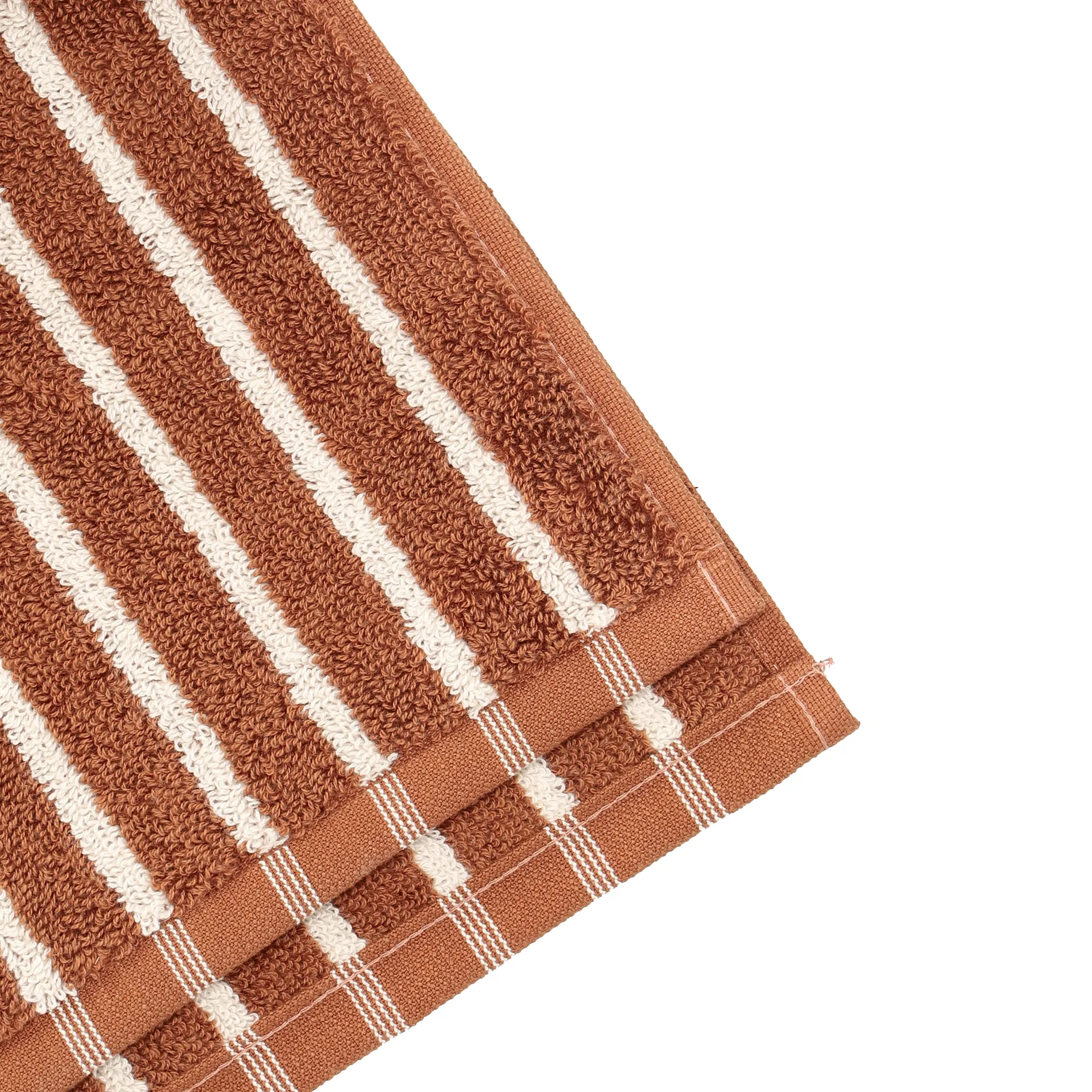 Drift håndklæde 30x50 cm, Brun-hvid Scandi Living