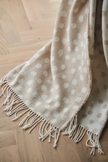 Droplets bomuldstæppe 130x185 cm - Beige - Scandi Living