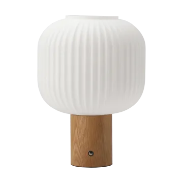 Fair bærbar bordlampe - Frostet glas-ask - Scandi Living