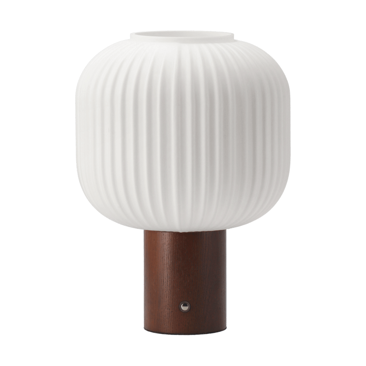 Fair bærbar bordlampe - Frostet glas-mørkbejdset ask - Scandi Living
