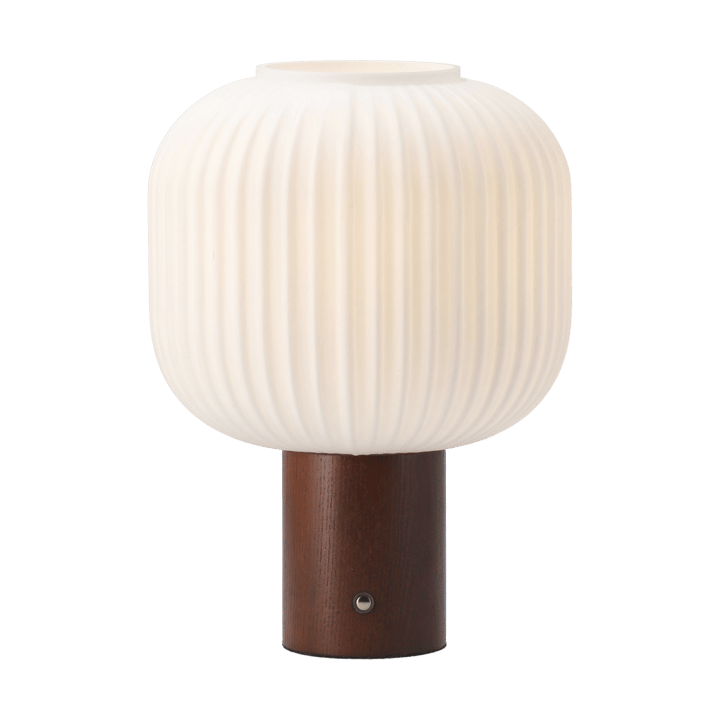 Fair bærbar bordlampe, Frostet glas-mørkbejdset ask Scandi Living