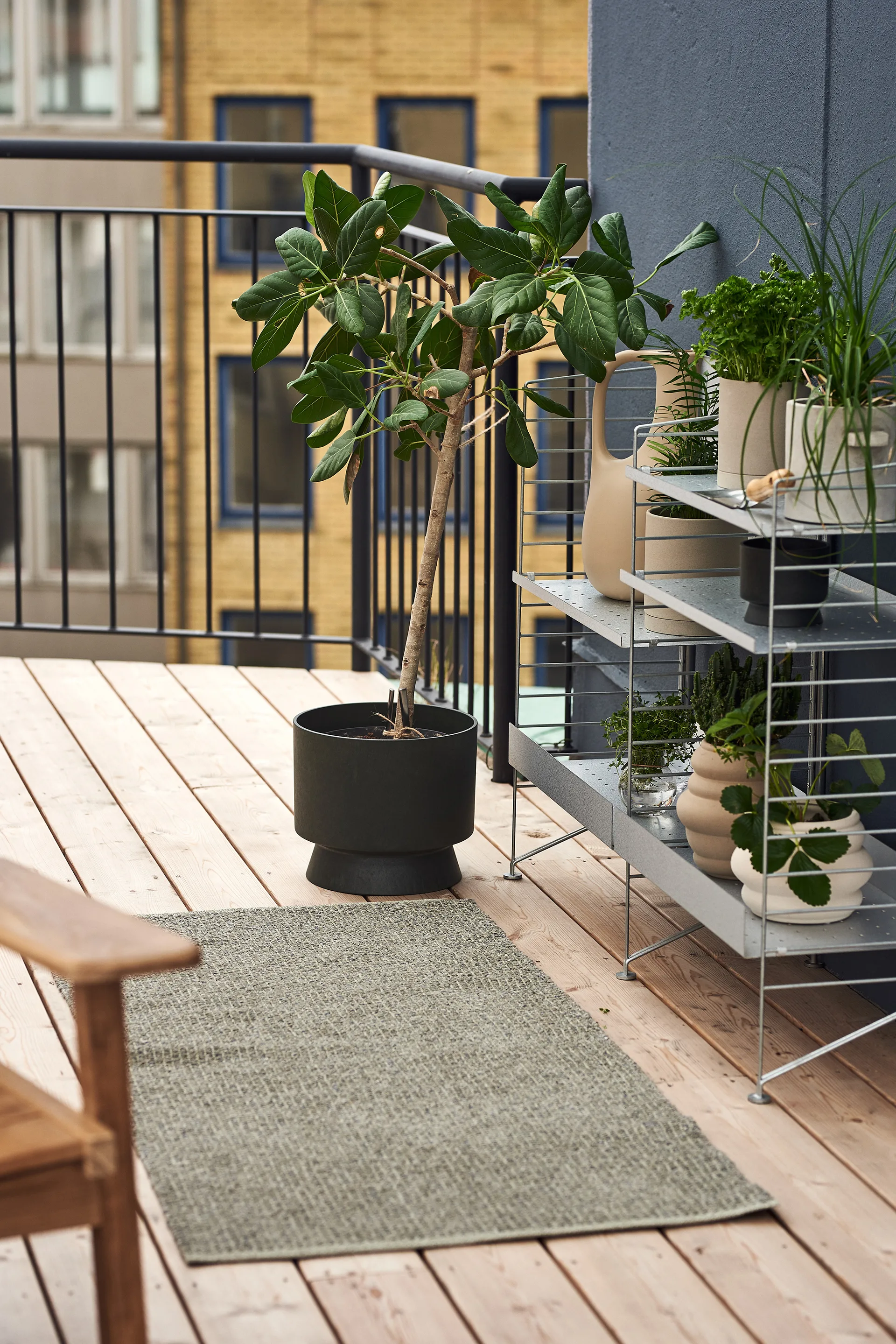 Fallow tæppe dusty green, 70x250 cm Scandi Living